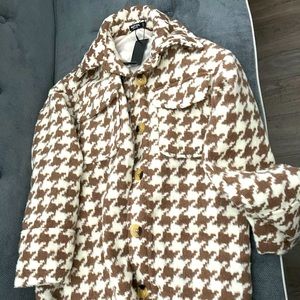Nasty Gal houndstooth jacket size S